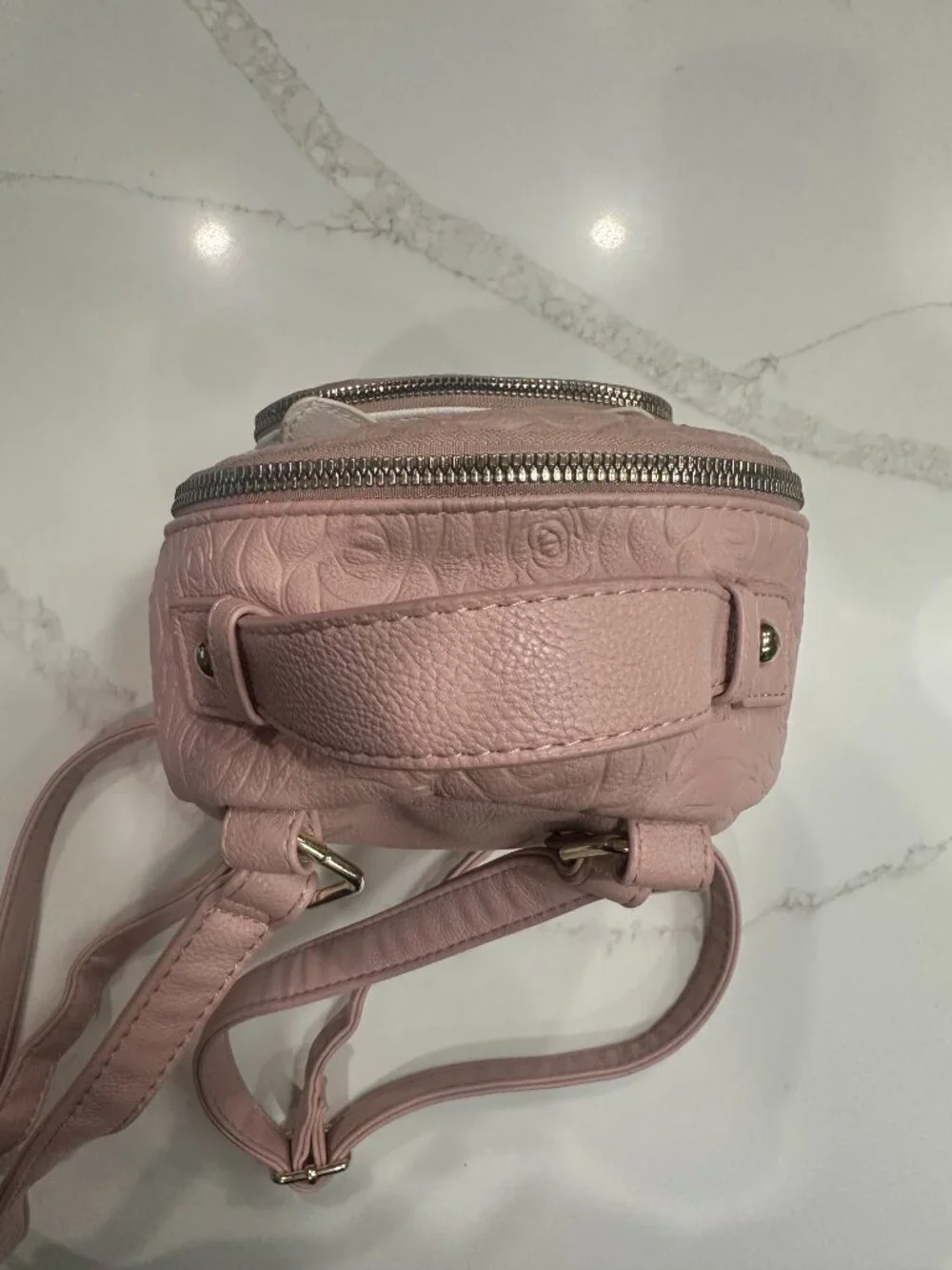 Betsey Johnson Frenchie Quilted Pink Mini Backpack